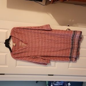 Faded Glory dress, sz XXL, pink, navy, white